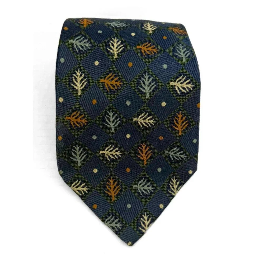 J. Crew Silk Leaf Printed Tie
